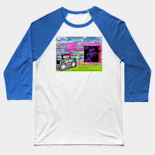 Pop Art Ave - IEM Radio Design - The Beat On The Street Baseball T-Shirt